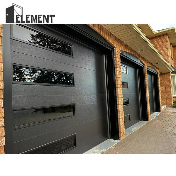 9x8 Black Insulated Garage Door