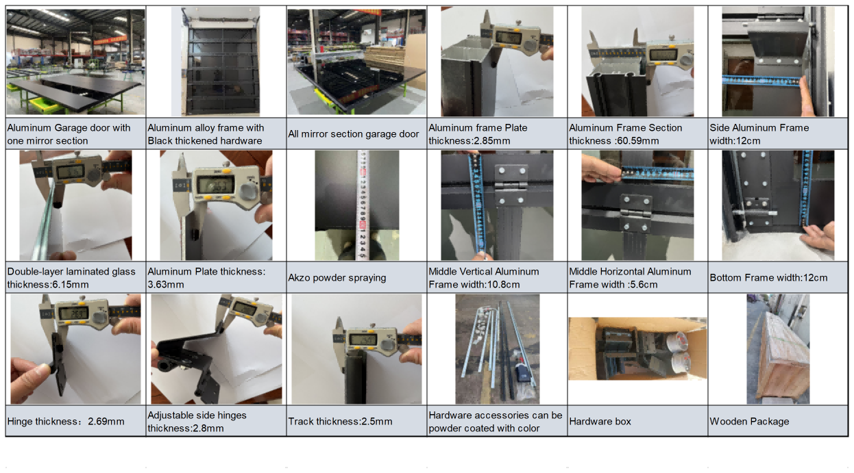 Aluminum Mirror Garege door specAluminum Door11 Aluminum Mirror Garege door specAluminum Door11